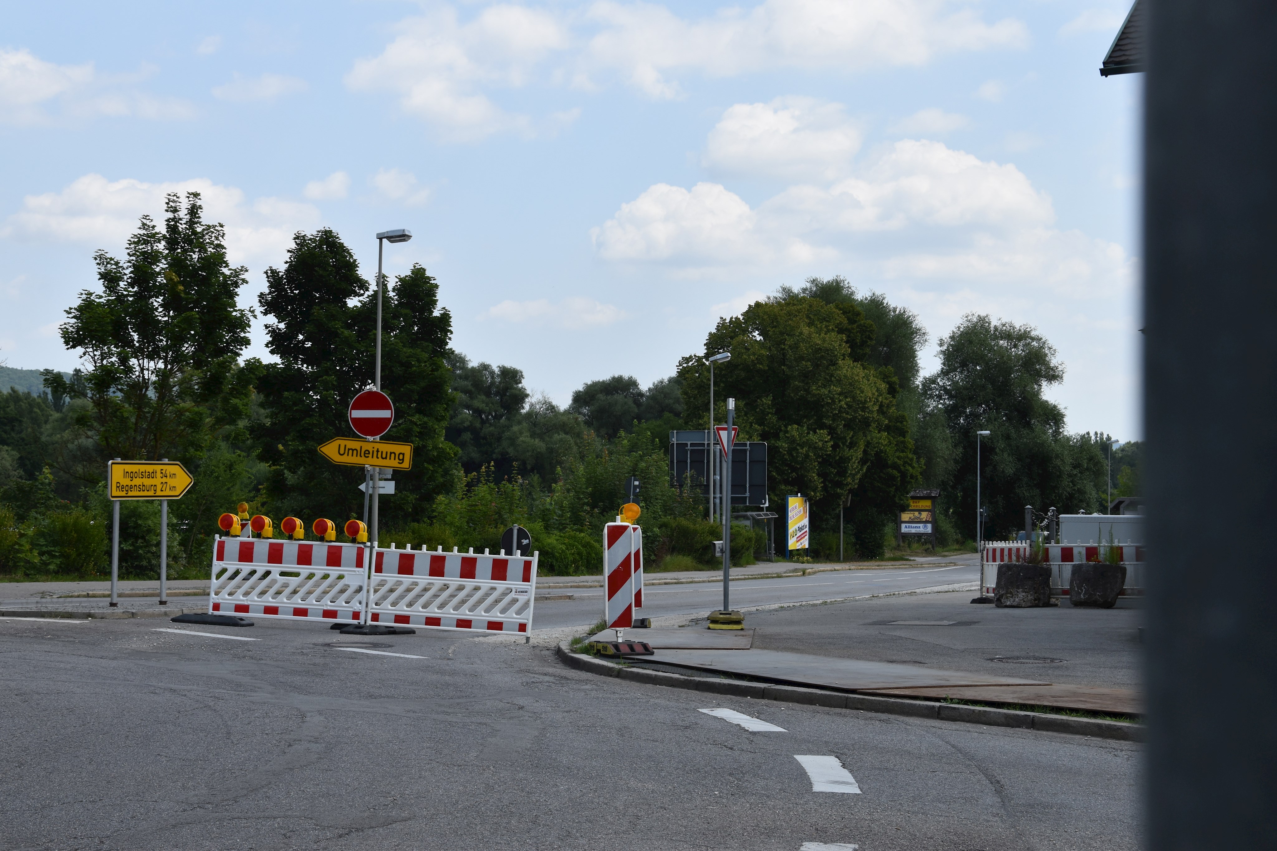 Sperrung der Regensburger Straße in Kelheim stadtauswärts bis zum 24.09.2021