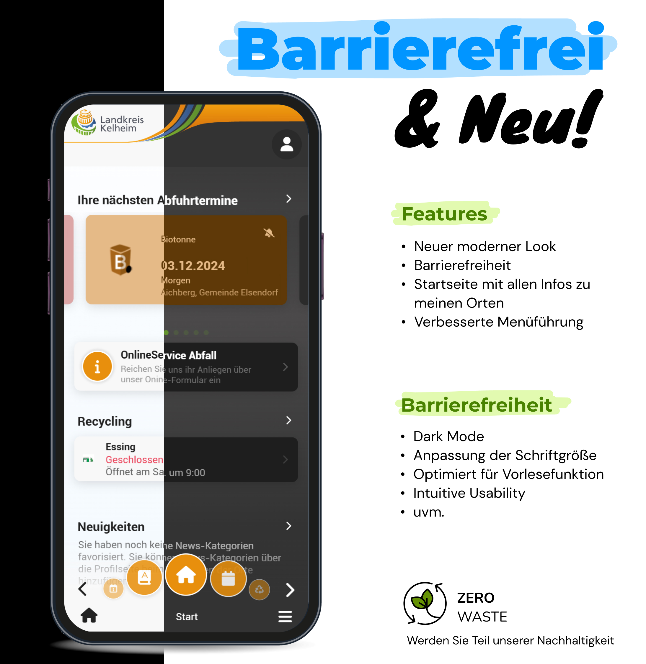 Aktualisierung der Abfall-App auf die neue Version 3.0