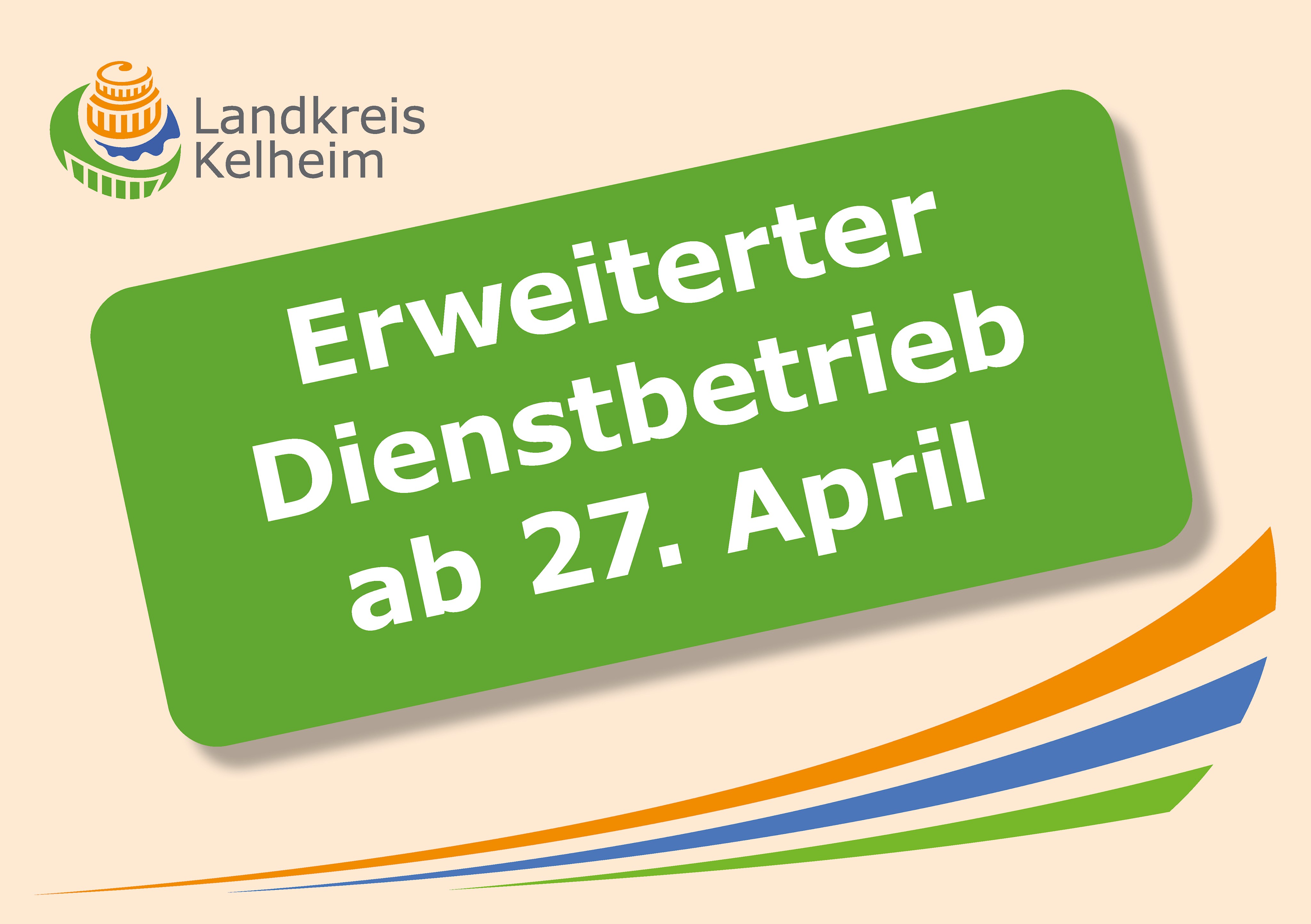 Erweiterter Dienstbetrieb am Landratsamt ab 27.04.2020: Parteiverkehr mit Terminvereinbarung möglich
